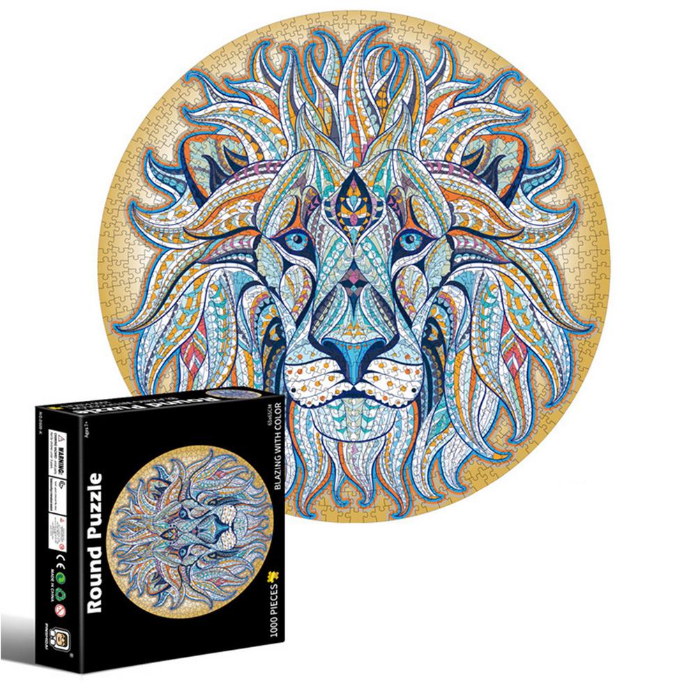 Lion jigsaw puzzle arranged as an unusual wall-art project for the new term