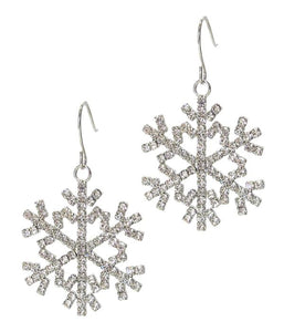Snowflake Dangle Crystal Earrings