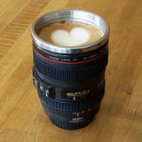 Camera Lens Mug with Flat Lid