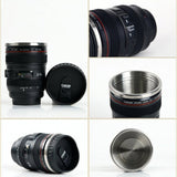 Camera Lens Mug with Flat Lid
