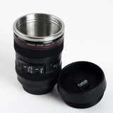 Camera Lens Mug with Flat Lid